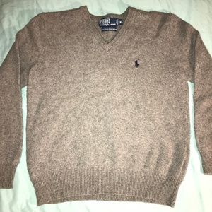Ralph Lauren Polo V Neck Sweater Lambs Wool A+++